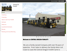 Tablet Screenshot of centraloregonforklift.com